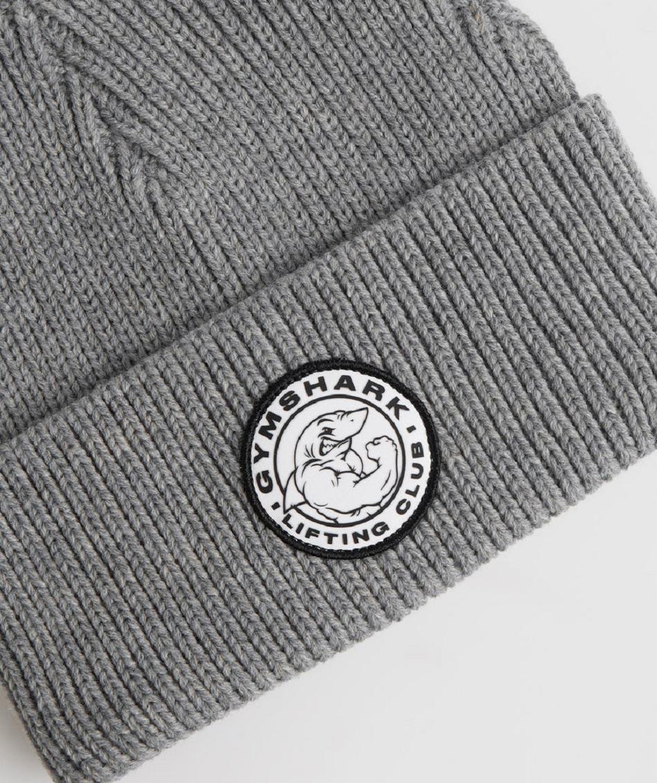 Czapki Akcesoria Gymshark Legacy Deep Cuff Beanie Głęboka Szare | PL 4221VRW